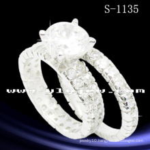 925 Silver White Zirconia Combination Ring (S-1135. JPG)